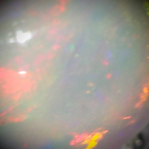 White Opal 4.30ct Platinum Solid Silver Pendant - Picture 3 of 8